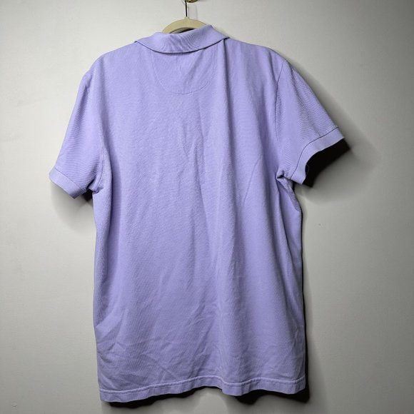 Lacoste Lavender Purple Vintage Washed Polo Men's 6 (XL) - Picture 4 of 4